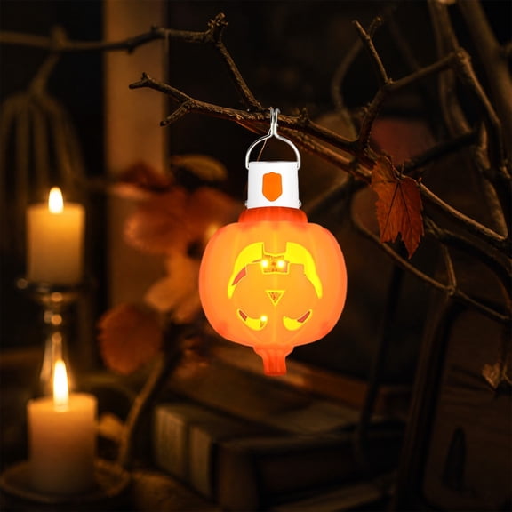 USB Rechargeable Pumpkin LED Projector Lamp, Creative Halloween Projection Ambient Night Light, Portable Spooky Decorative Light for Summer Pre-Halloween/Home Party/Bedroom/Holiday Decoration, Yellow