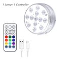 USB Rechargeable RGB Swimming Pool Light 13 LED Underwater Lamp Remote