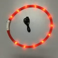 thumbnail image 1 of USB Rechargeable Safe Warn LED Dog Collar Adjustable Silicone Collar Cut to Resize, 1 of 5