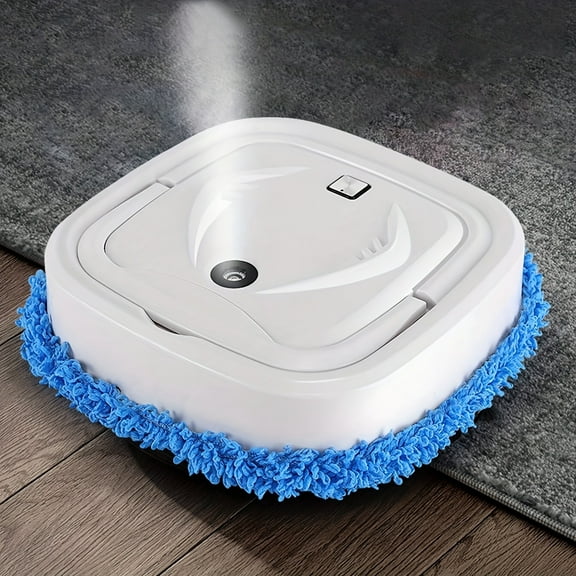USB Rechargeable Smart Robot Mopper with Automatic Spray - Quiet 20Db, Dual-Mode Wet & Dry Cleaning, Blue Microfiber Mop, Intelligent Floor Sweeper for Home Without Adapter And Plug