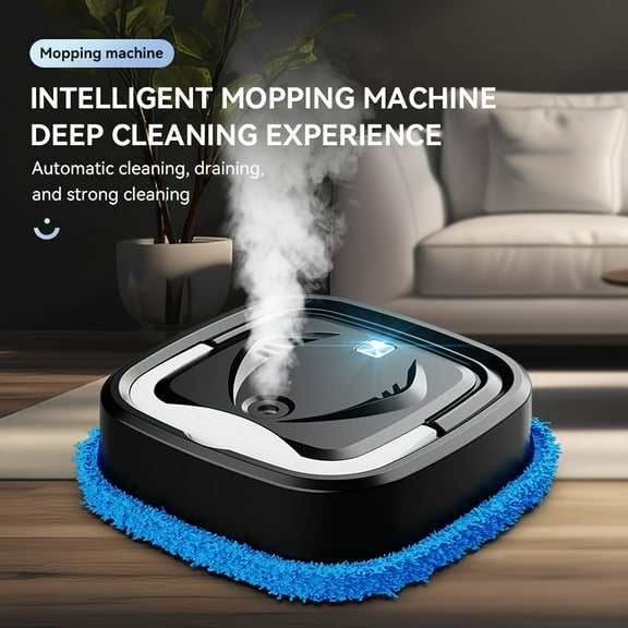 USB Rechargeable Smart Robot Mopper with Automatic Spray - Quiet 20Db, Dual-Mode Wet & Dry Cleaning, Blue Microfiber Mop, Intelligent Floor Sweeper for Home Without Adapter And Plug