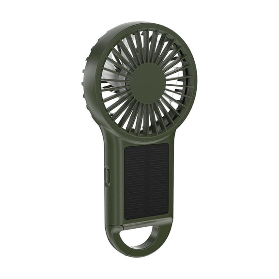 USB Rechargeable Solar Fan, 1500mAh Portable Cooling Device, High Speed Handheld Air Cooler, Outdoor Camping Summer Accessory, Compact Travel Desktop Mini Fan