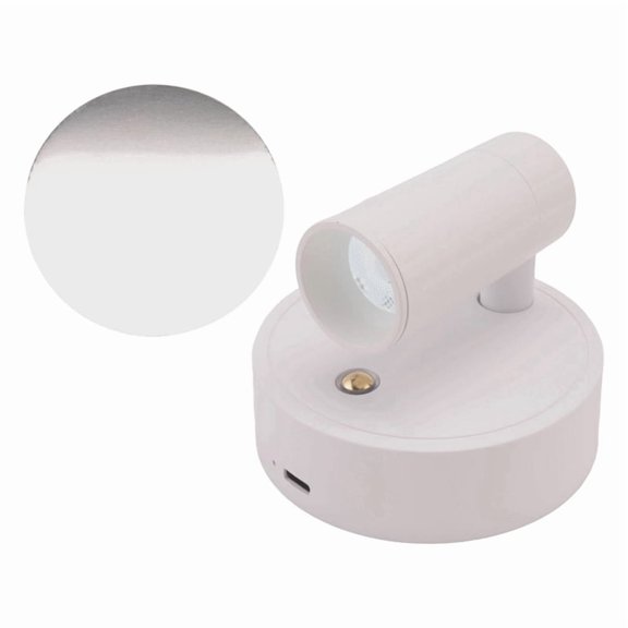 USB Rechargeable Switch Dimmable LED Bedroom Wall Light White Magnet Magnetic Base for Bedside Study Reading