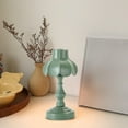 thumbnail image 1 of USB Rechargeable Table Lamp, LED Bedside Night Light, Mini Desk Lamp for Bedroom Dorm, Vintage Style Accent Lamp with Touch Control(Green-A), 1 of 6