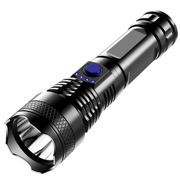 USB Rechargeable Tactical Flashlight, IPX5 Waterproof, 3 Modes, Battery Indicator