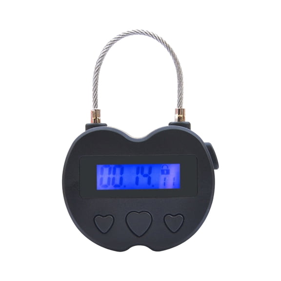 USB Rechargeable Temporary Timer Padlock LCD Display Time Lock Enduring