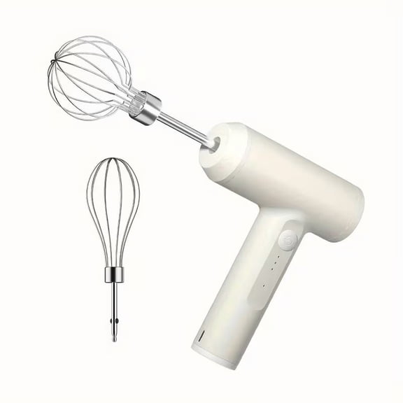 USB Rechargeable Wireless Electric Hand Mixer - Cordless Egg Beater & Milk Frother for Home Kitchen Use