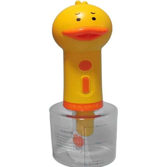 USB Rechargeable Yellow Duck Pet Bath Foam Machine with 1200mAh Battery for Easy Dog Pet Grooming Supply Bath Foam Machine