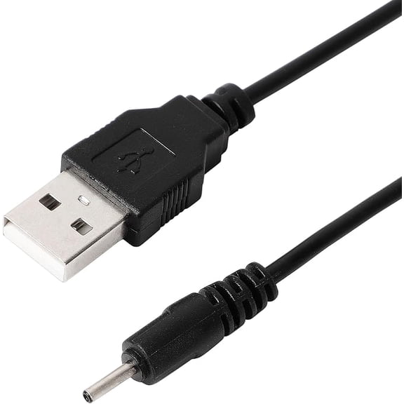 USB Replacement Charger Cable, Fast Charging Cord DC 2mm Small Pin, Flexible Plug Barrel Connector 70cm Portable Cable for Nokia N78 N79 5230 5320 5310, Black