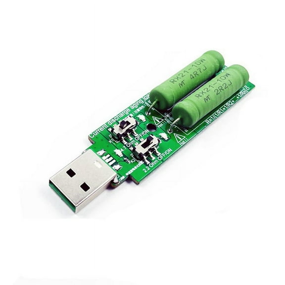 USB Resistor Dc Electronic Load with Switch Adjustable 5V1A/2A/3A Battery Capacity Voltage Discharge Resistance Tester