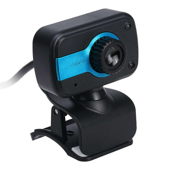 USB Rotatable HD Webcam Camera WebCam with Mic For Computer PC Laptop Desktop(Black+Blue)