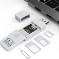 thumbnail image 1 of USB SIM Card Reader-Micro/Nano/Standard Sim Card Readers-USB to SIM Card Adapter Edit,Sim Card Adapter Kit with Eject Pin and Read Messages/Contacts,SIM Card Reader for Laptops Computer Windows, 1 of 2