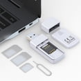 thumbnail image 1 of USB SIM Card Reader - Sim Adapter Kit with Eject Pin Micro/Nano/Standard Readers to Edit and Read Messages/Contacts Adapters for Laptops Computer Windows, 1 of 4