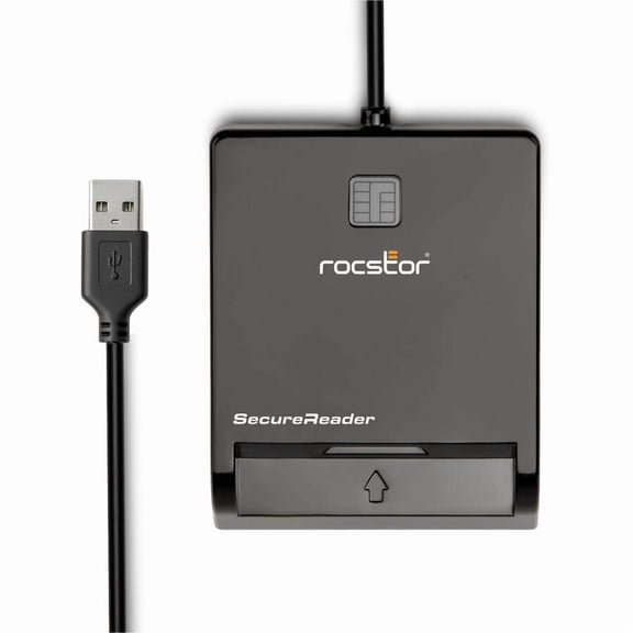Rocstor Y10P005B2 SecureReader CR15 USB Smart Card Reader