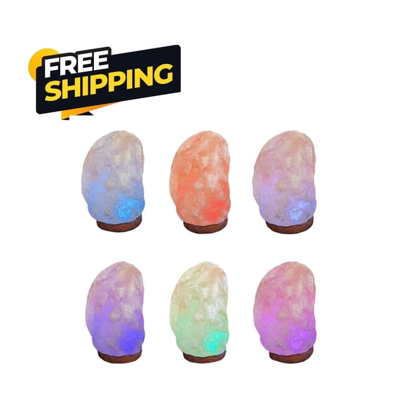 USB Salt Lamp Color Changing Himalayan LED Night Light by Pink Salt Wall