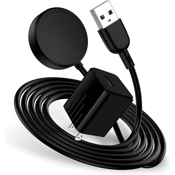 USB Samsung Watch Charger for Galaxy Watch 7/6 Classic/6/5 Pro/5/4/4 Classic/3/Active 2 1/Ultra/FE, Magnetic Wireless Samsung Galaxy Watch Charger Pad Dock with 3ft USB Type C Cable 1A Charging Block
