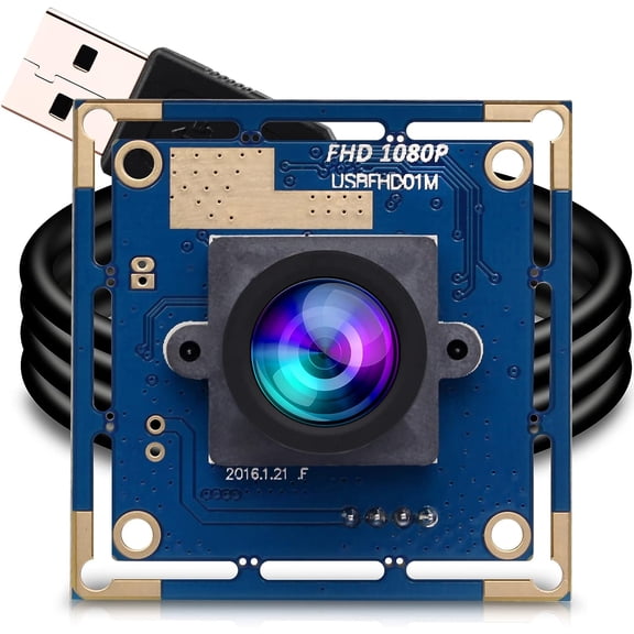 USB Security Camera Module - 1080P HD, Wide Angle, High Speed, PC Camera, Mini UVC, USB2.0, Video Webcam Board, Industrial, Lightburn, for Laptop, Jetson Nano
