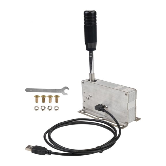 USB Sequential Gear Shifter for PC Racing Setups Fast Response Aluminum Alloy Construction Universal Compatibility