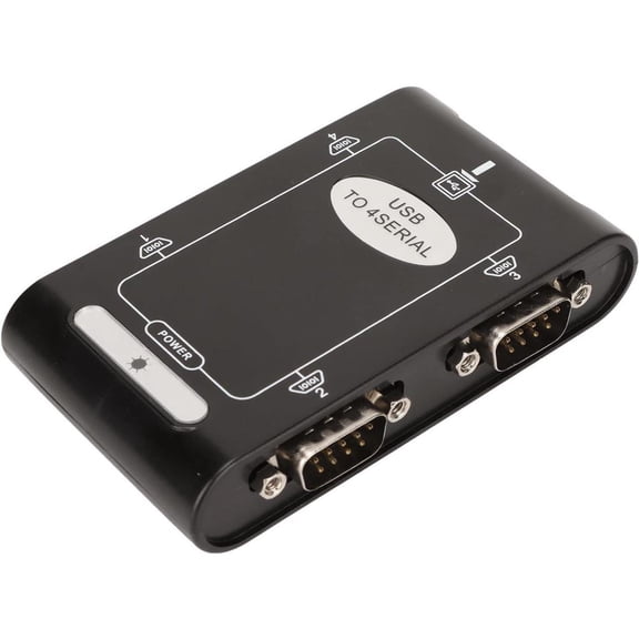 USB to Serial Adapter, Com Reserved Function, 4 RS232 Ports, Compact Design Compact Design, USB to RS232 Adapter, Windows Compatible Suitable for Notebook Computers