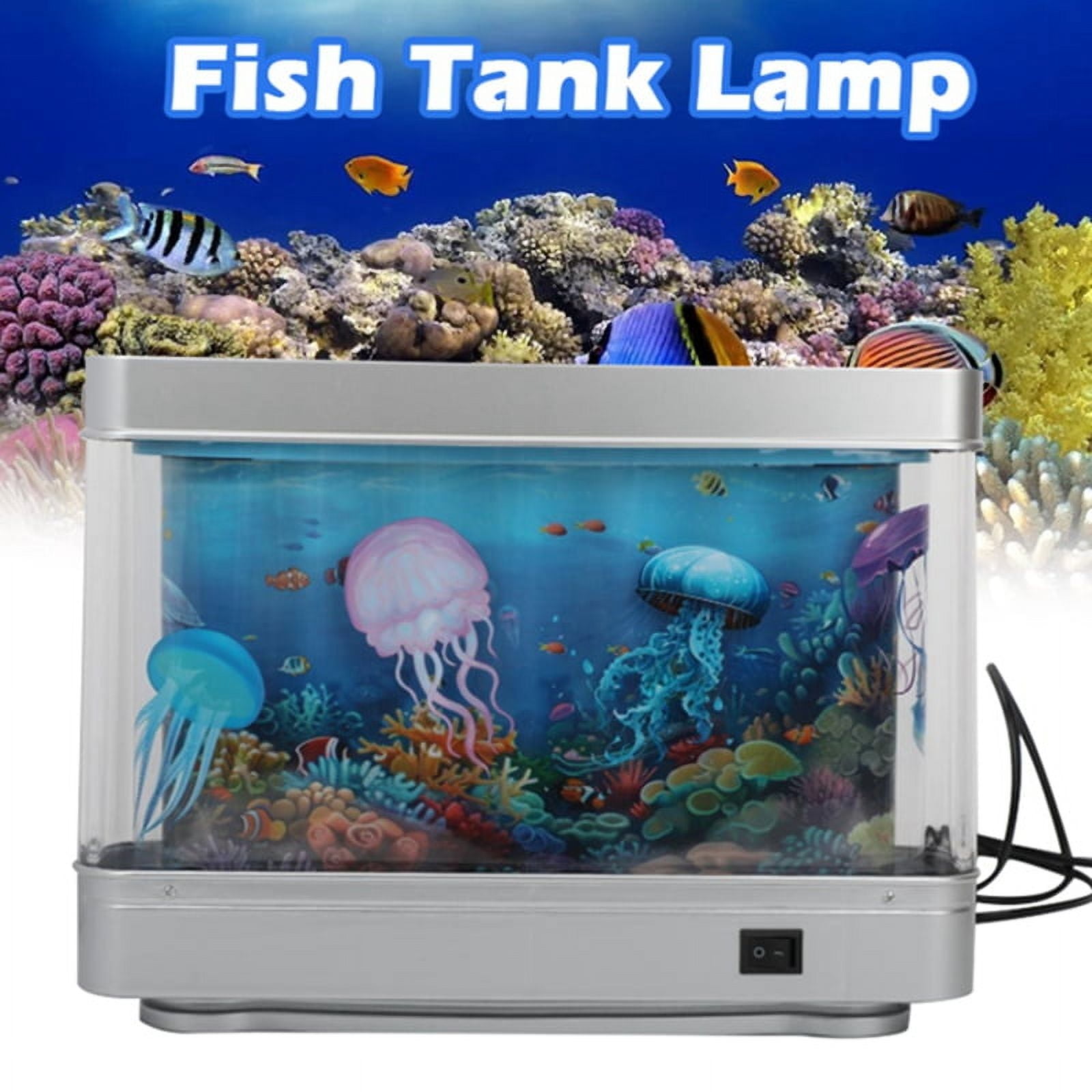 USB Simulated Fish Tank Lamp Artificial Tropical Fish Tank Light Aquarium  Decor Night Light Virtual Ocean LED Table Lamp - Walmart.com, image size:1600x1600