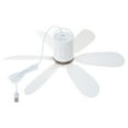 thumbnail image 1 of USB Small Ceiling Fan USB5V Power Quiet Camping Outdoor Tent Fan 6Leaves Strong Wind, 1 of 9