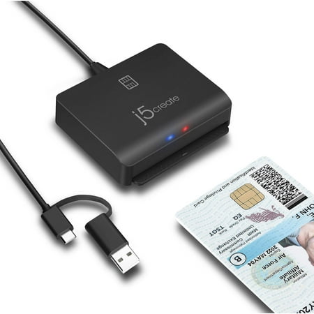j5create - USBTM Smart Memory Card Reader - Black