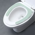 thumbnail image 1 of USB Smart Heated Toilet Seat Pad Constant Temperature Adhesive Toilet Cushion Cover for Families Reusable Washable Heated Toilet Warmer Pad Green 13.38x12.59 Inch (1Pcs), 1 of 9