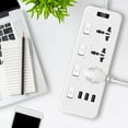 thumbnail image 1 of USB Smart Socket, Kadlawus USB Charging Power Strip, Smart Surge Protector with 3 USB Ports, 6 AC Outlets, 2 Meters Cord, Overload Protection, for Home Office, Dorm Room, Travel, 1 of 7