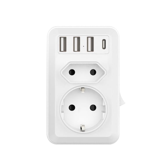 USB Socket Extender Adapter Power Strip 3 Socket With Charger Type C Port Compatible Power Station Extension