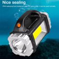 USB/Solar Rechargeable Flashlight Portable Powerful Searchlight With