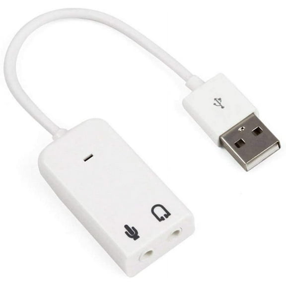 USB Sound Adapter, External USB 2.0 3D Virtual 7.1 Channel Audio Sound Card Adapter for PC Desktop