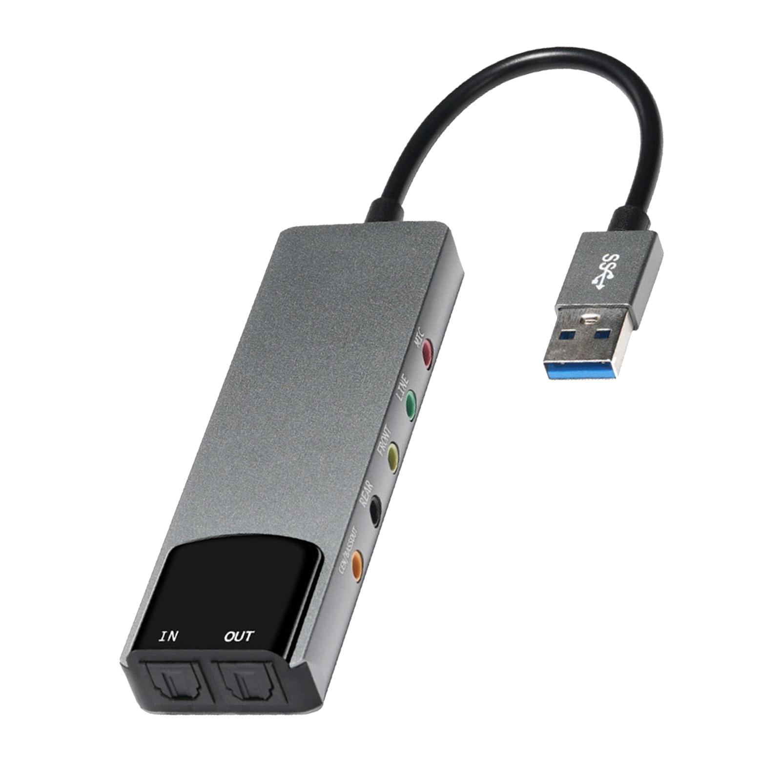 USB Sound Card Adapter, USB Audio Adapter, External Audio Converter