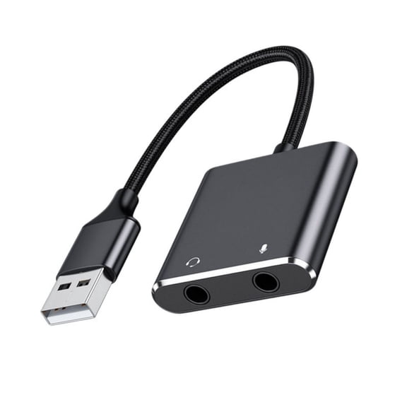 USB Sound Card External Sound Card with 3.5mm Port Stereo for PC Laptop Desktop