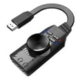 thumbnail image 1 of USB Sound Card for PC Enhance Audio Experience, 7.1 Channel Virtual Surround Sound, 1 of 9