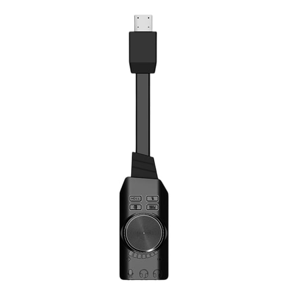 USB Sound Card with Virtual 7.1 Surround Sound For Gaming Gamers USB External Sound Adapter Quick Installs