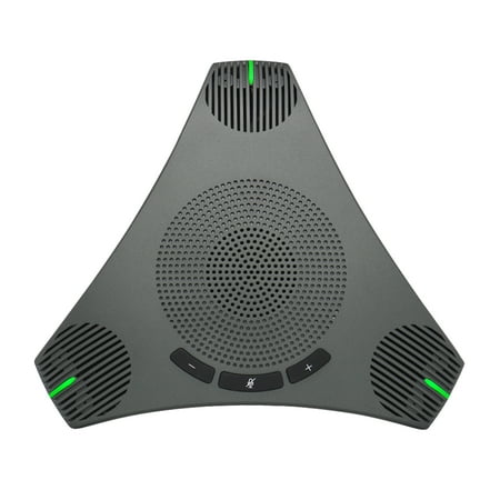 USB Speakerphone Conference Microphone Omnidirectional Computer Mic Voice Pickup with Mute Key for Skype/Video Conference/Online Course/Live Streaming/Gaming/Daily Chatting