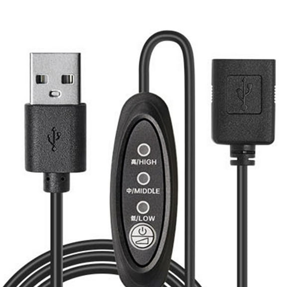 USB Speed Controller Electronic Regulator Switches 3 Speed Adjustable Automobile Fan Speed Regulation Cable for Desk Fan