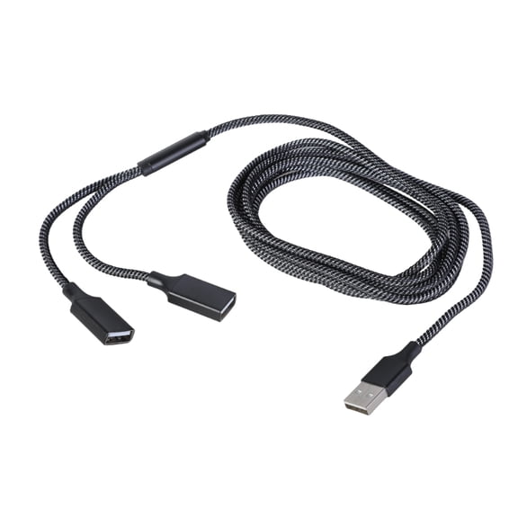 USB Splitter 2 Port Male to Double Female Adapter for Laptop Keyboards Data Cord