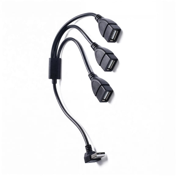 USB Splitter Adapter Featuring Chip Control for 5V3A Current Enabling Fast Charging of Three Devices