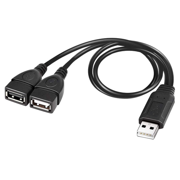 USB Splitter Cable, 2.0 A Male to Dual Female Jack Y Charger Cable ywm58
