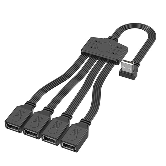 USB Splitter Cable USB2.0 Male to 4 Port Female Multiple USB Port Extender Cable for Data Transfer Power Charging