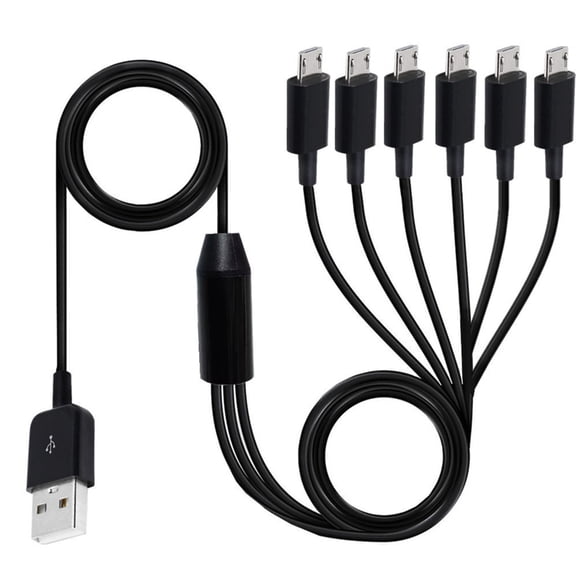 USB Splitter Cable,USBA Male to 6 USB Male Data Sync Cable,6 in 1 Charging Cord Fast for Phone