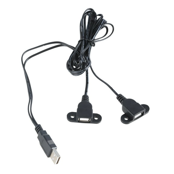 USB Splitter Cable With Ear Holes Wall Mountable Charging Only Extension Cord For Mobile Devices And Electronics