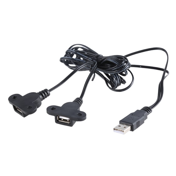 USB Splitter Cable With Ear Holes Wall Mountable Charging Only Extension Cord For Mobile Devices And Electronics