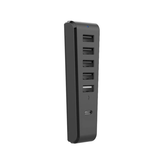 USB Splitter Hub for Game Console Expansion Adapter with 4 USB 2.0+1 USB Charging Port+1 Type-C Port USB Expander Hub