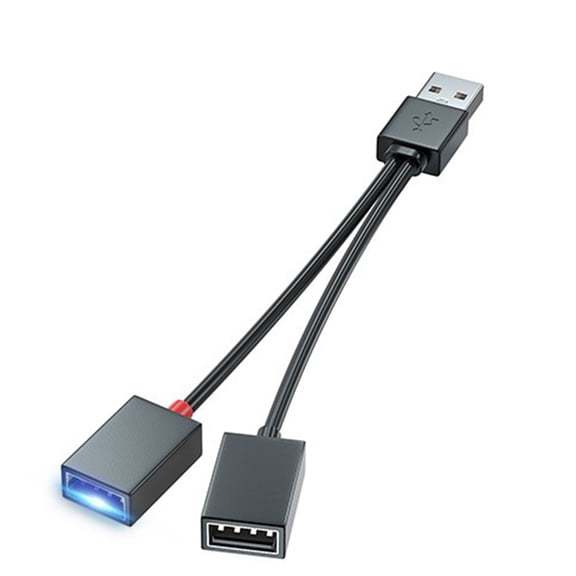 USB Splitter Hub for Mobile Car, Computer USB Male to Female Cord Data Cord Extension Adapter
