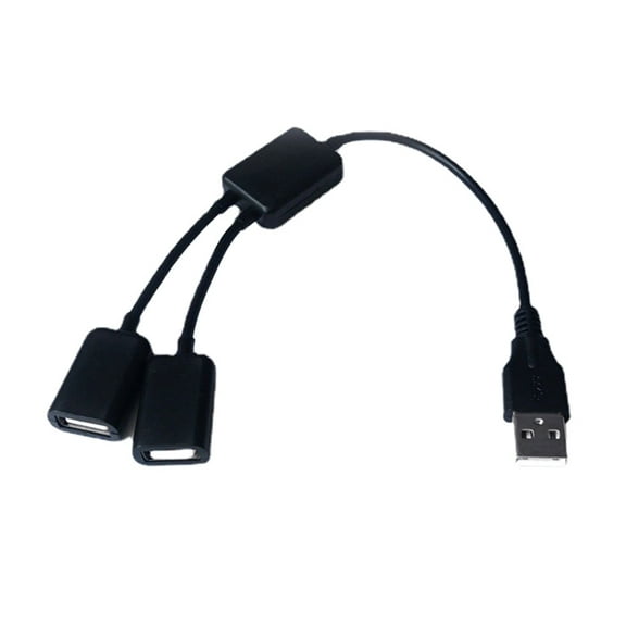 USB Splitter USB Male to 2 Female USB Extension Cable Long USB Y Splitter Charging Data Transfer for Keyboard