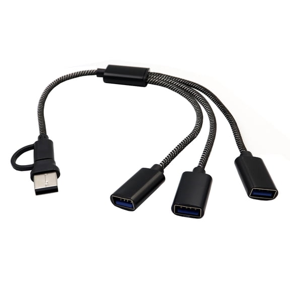 USB Splitter Y Cable 480Mbps Data Sync USB Charging Cord For Car music Adapters