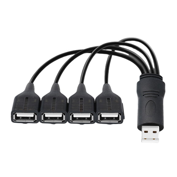 USB to USB 2.0 Adapter Charging Cable 4 in 1 USB 2.0 Splitter Fast Charging Data Transfer USB 2.0 Connectors for Phone