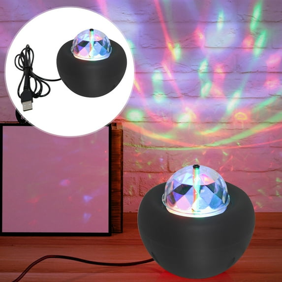 USB Stage Light, Rotating LED Stage Light Bulb with RGB Color, 360 Degree Rotation, Self-Running Flashing Mode, for Club DJ Car Decoration Party